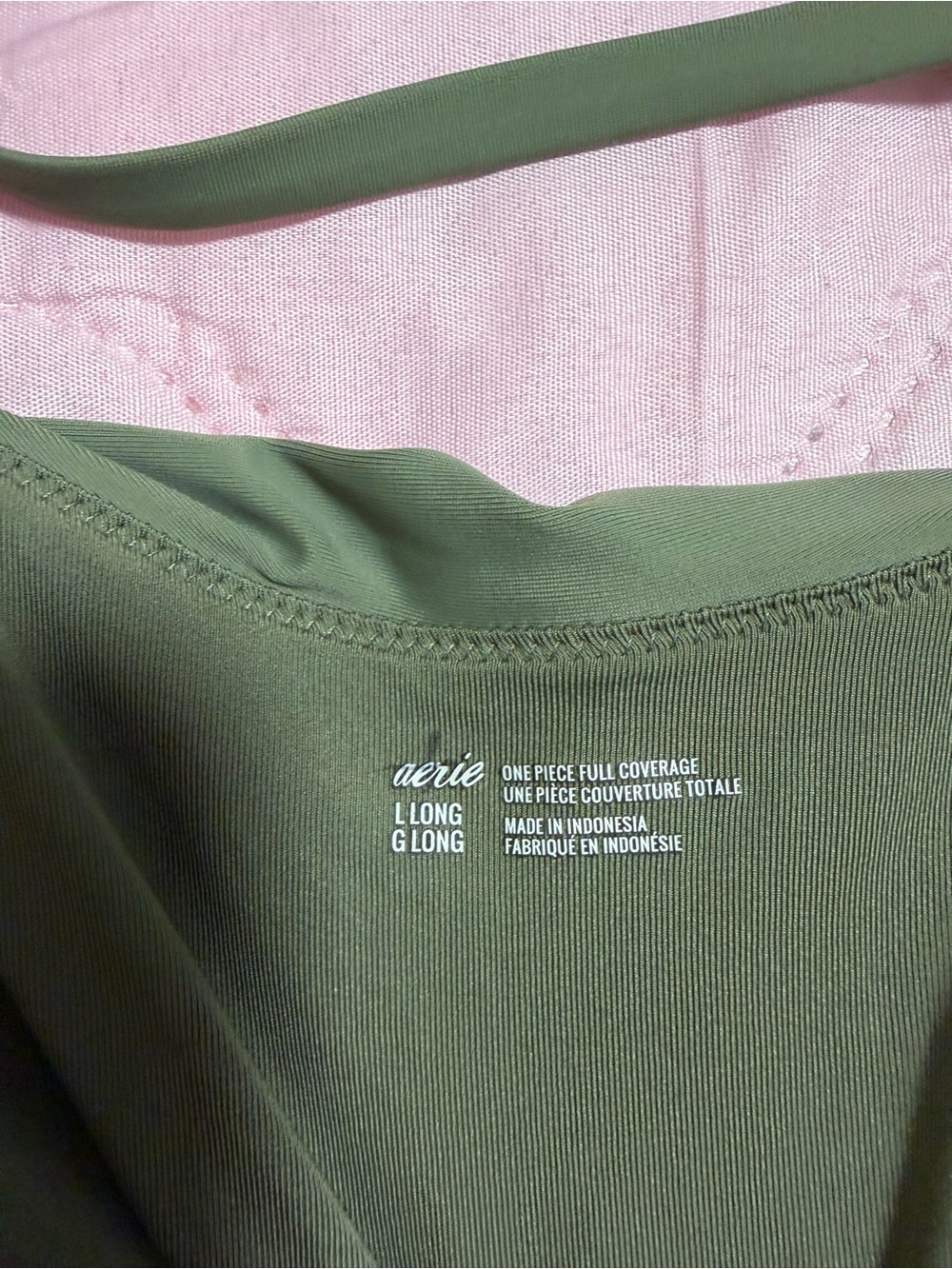 aerie Olive Green One-Piece Swimsuit - Picture 3 of 3